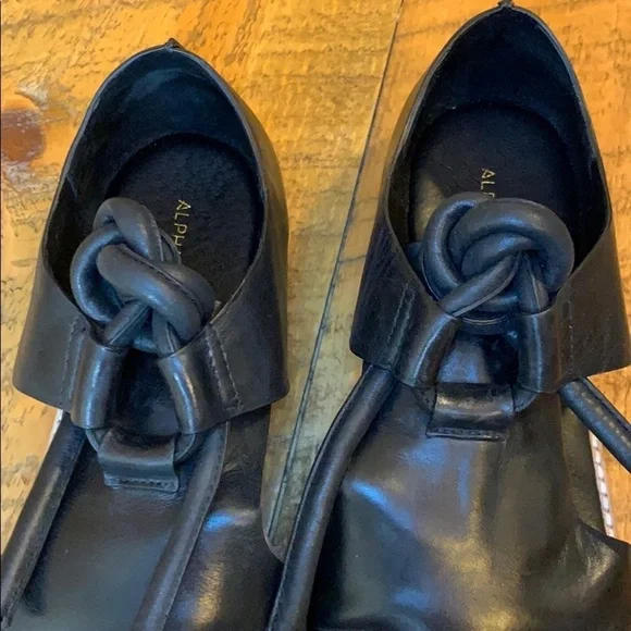 Alpha60 black leather Mella loafers Size 7.5 - Picture 5 of 12